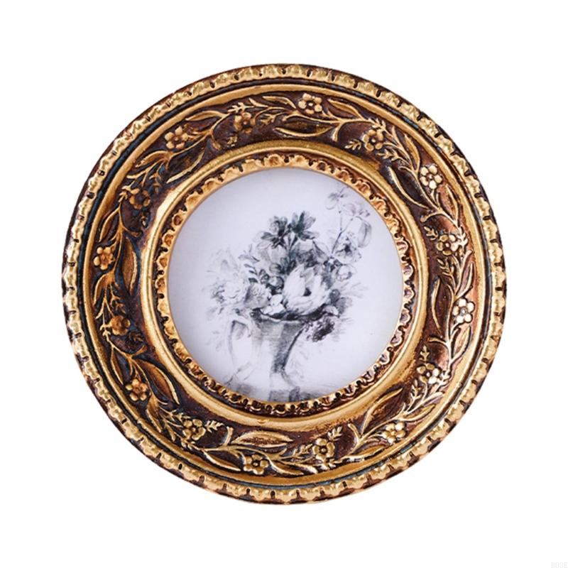 Antique Bronze Gold Round Phot - Rattan Mirror Round review and price