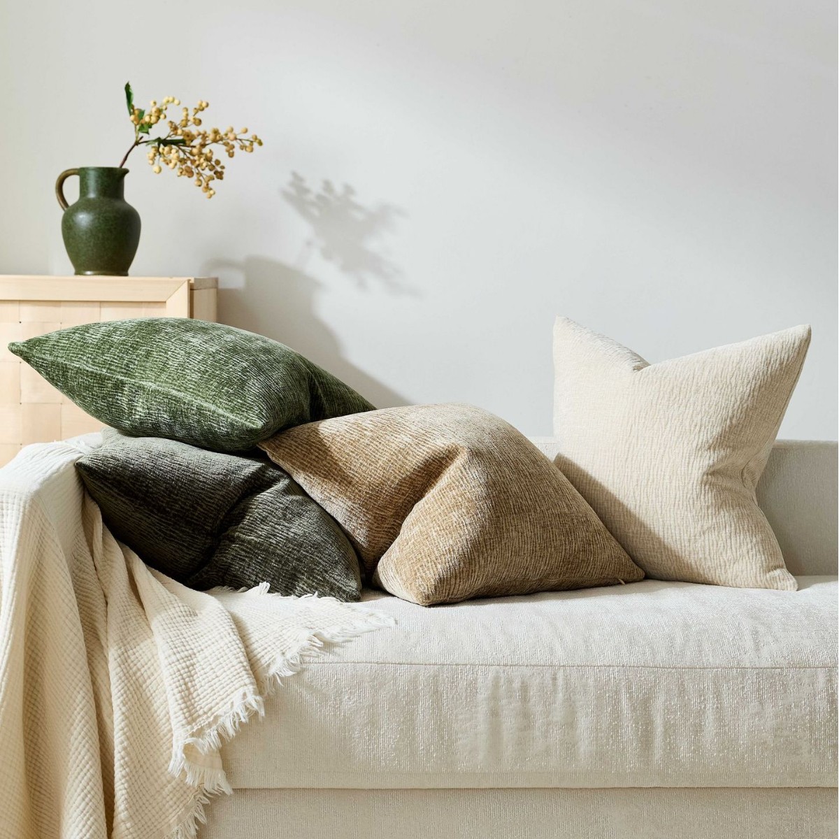 Textured Pleated Chenille Thro - Textured Throw Natural review and price