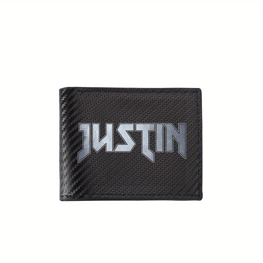 Metal styled name Justin logo  - Interior Design Names Styles review and price