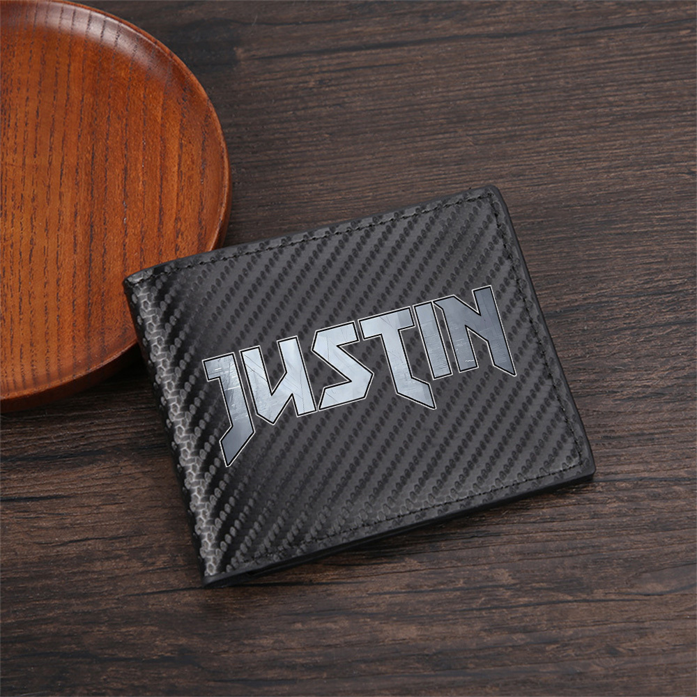 Metal styled name Justin logo  - Interior Design Names Styles review and price