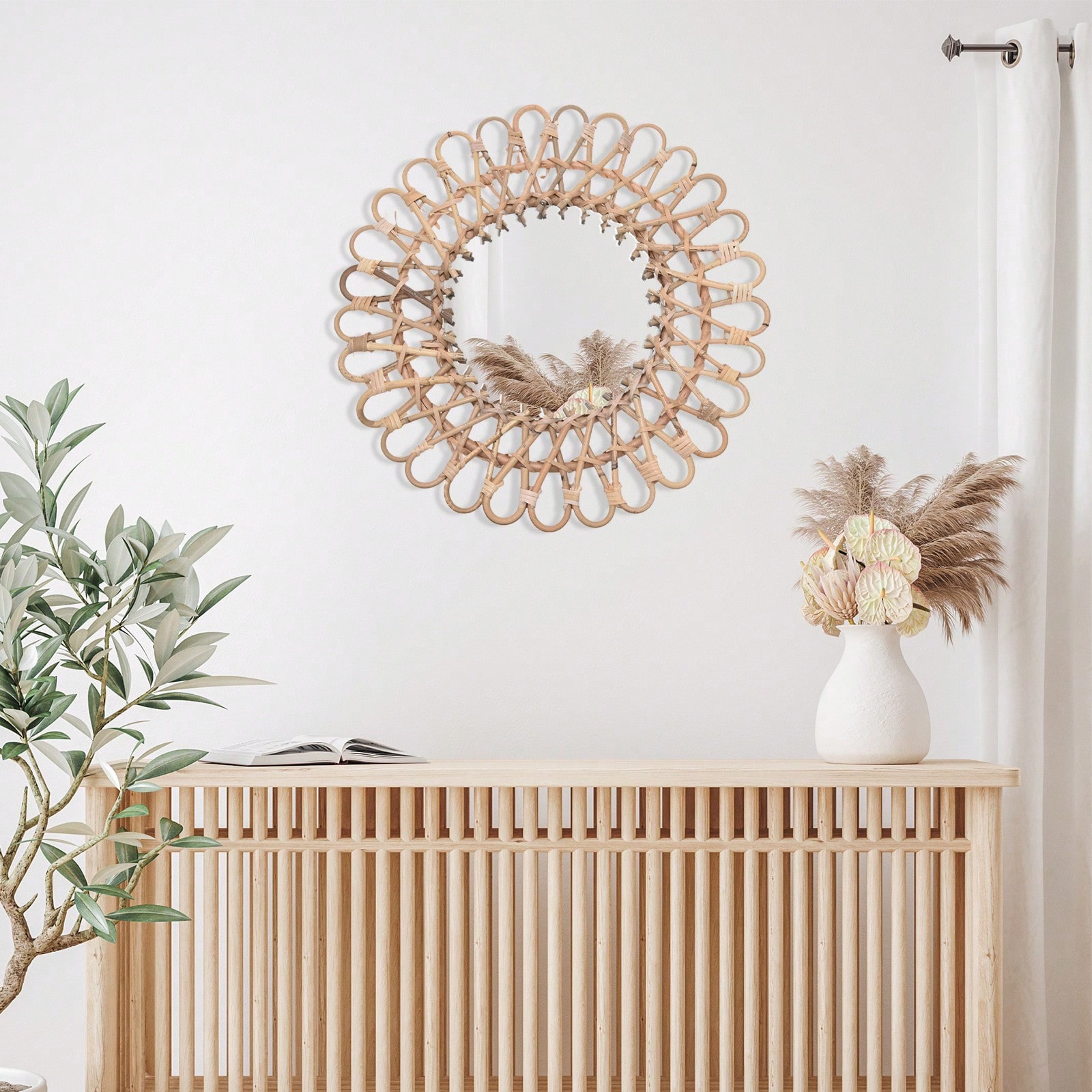 Round Rattan Mirror, Round Dec - Rattan Mirror Round review and price