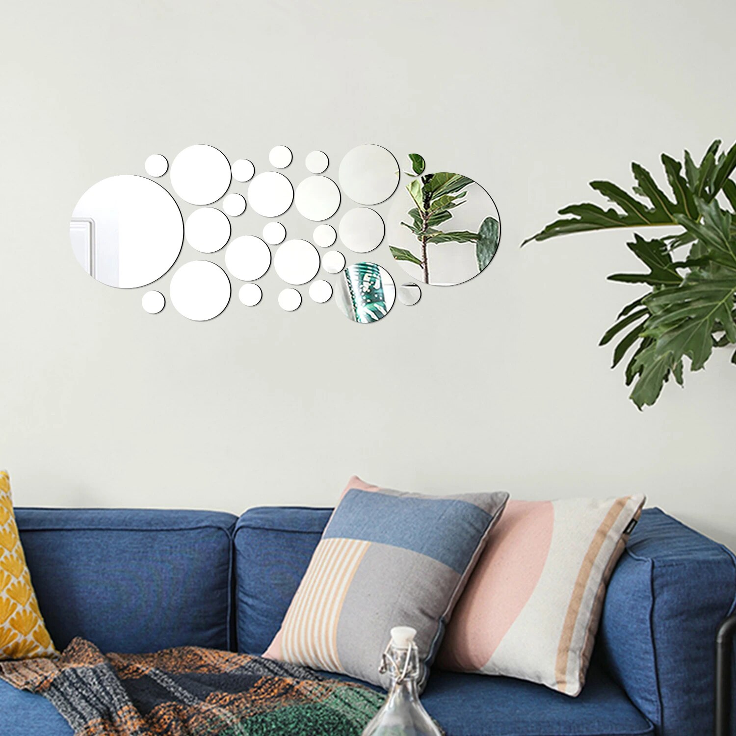 26PCS Geometric Circular Cryst - Rattan Mirror Round review and price