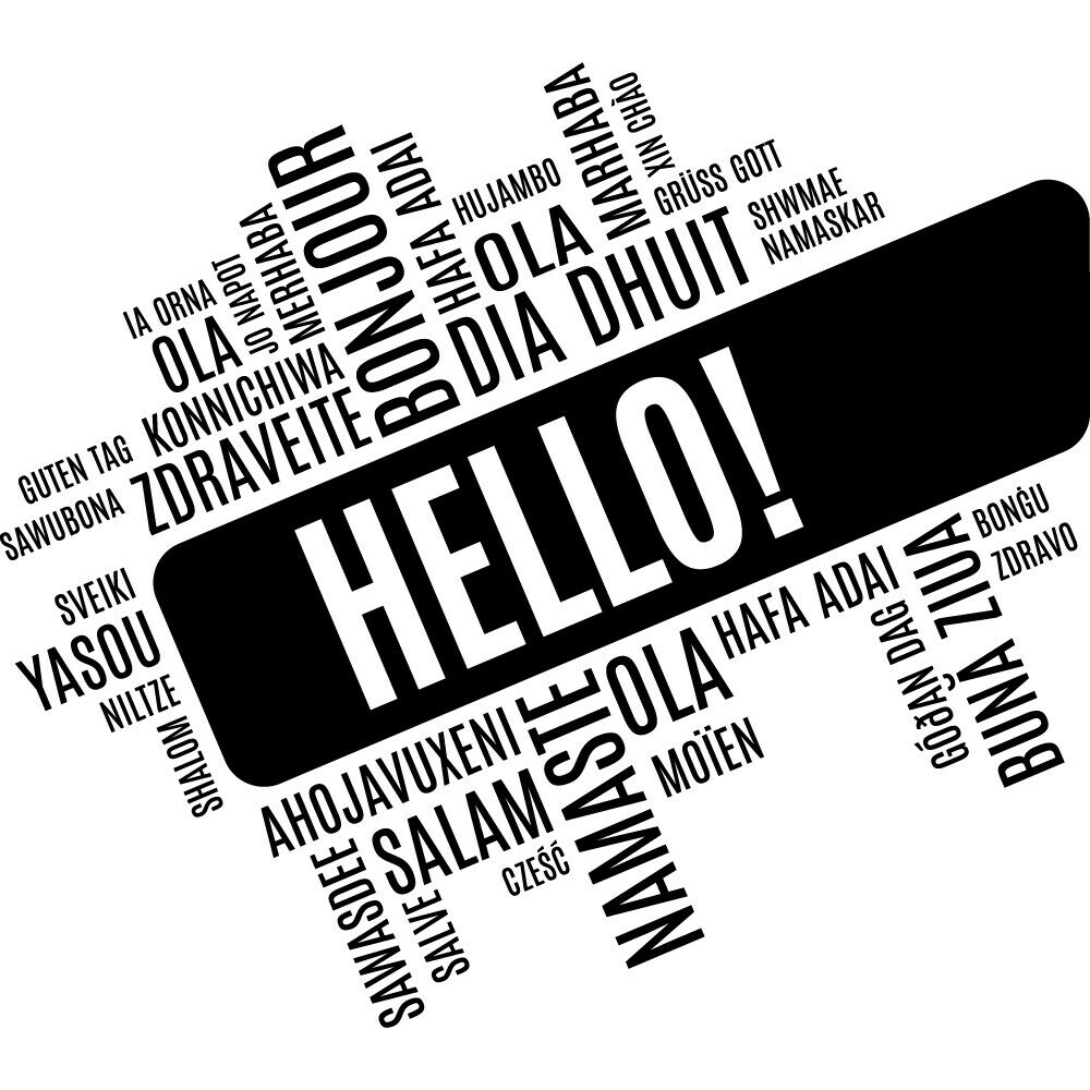 Hello Foreign Language Wall De - Interior Design Language review and price