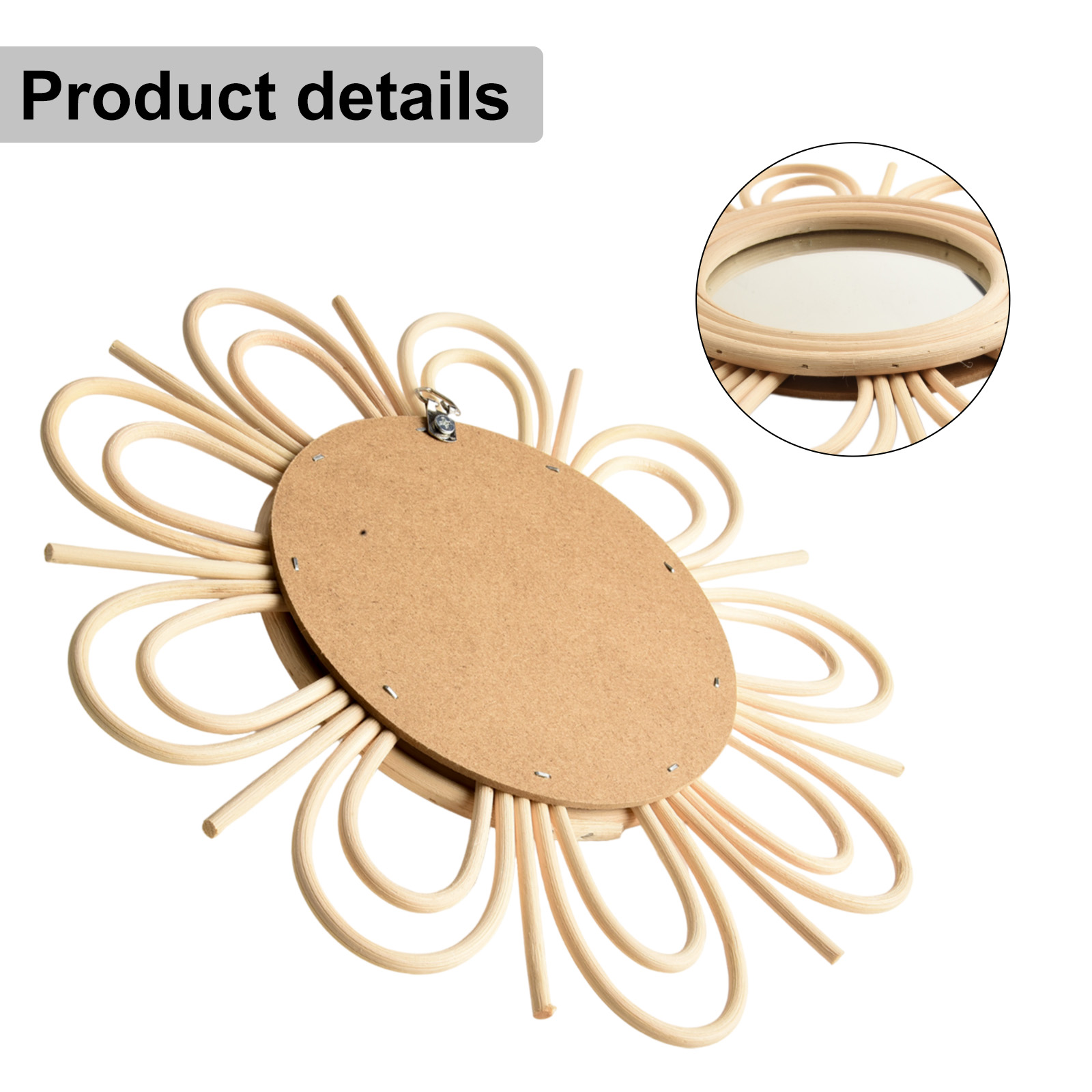 Bohemian Rattan Hanging Mirror - Rattan Mirror Round review and price