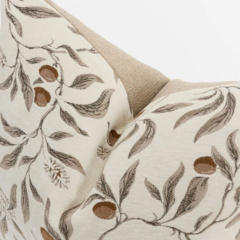 Cream Beige Chenille Botanical - Textured Throw Natural review and price